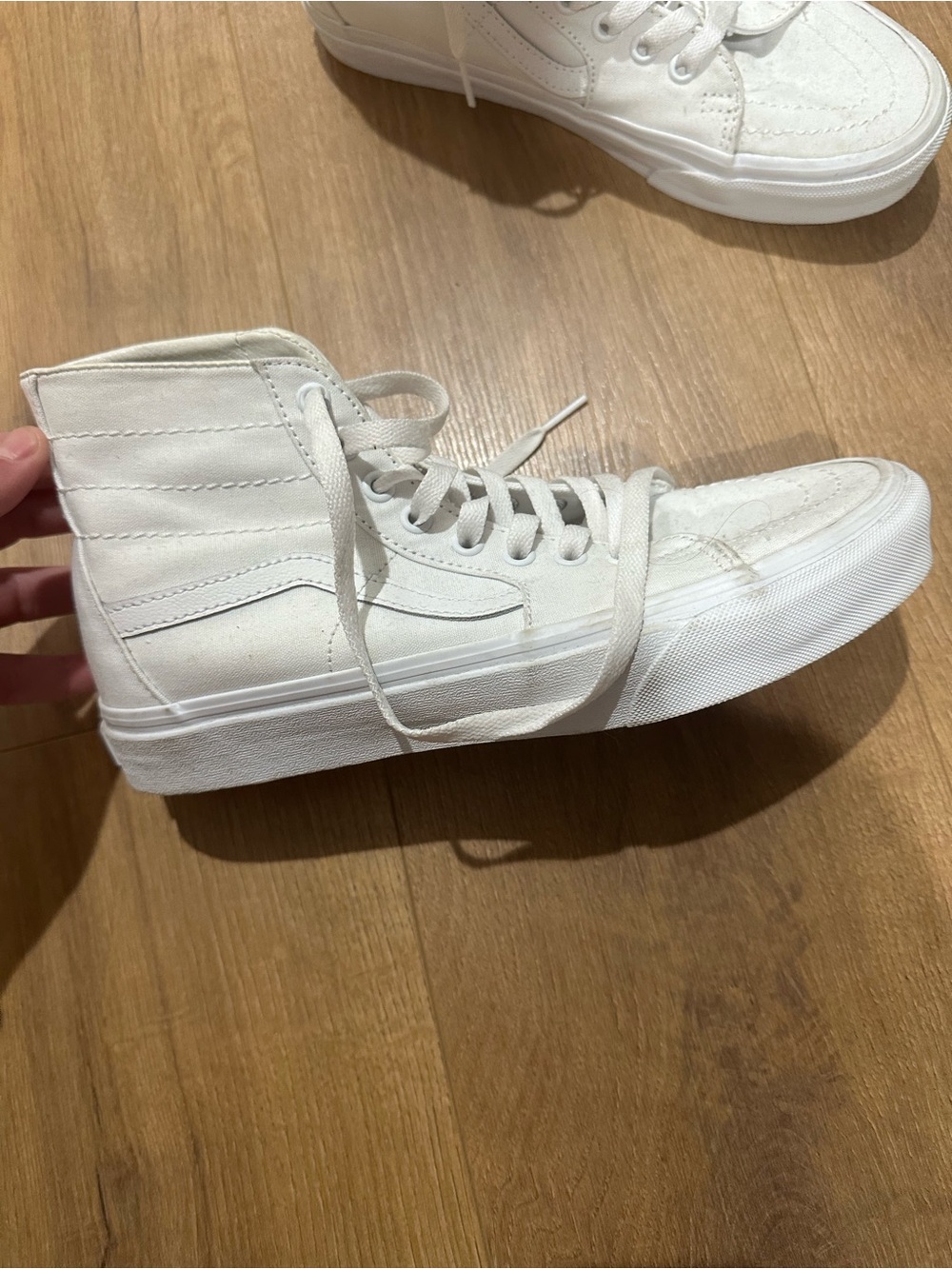 Vans White High-Top Canvas Sneakers